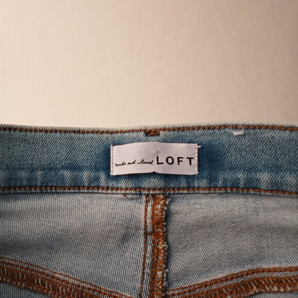 Loft High Waist Skinny Jeans Size 26/2 Buttonfly Light Wash - Picture 5 of 10